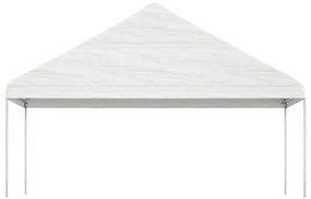 fehér polietilén pavilon tetővel 4,46 x 5,88 x 3,75 m