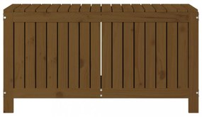 mézbarna tömör fenyőfa kerti tárolóláda 115 x 49 x 60 cm
