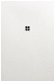 AREZZO design SOLIDSoft zuhanytálca 100x80 cm, FEHÉR, színazonos lefolyóval (2 doboz)