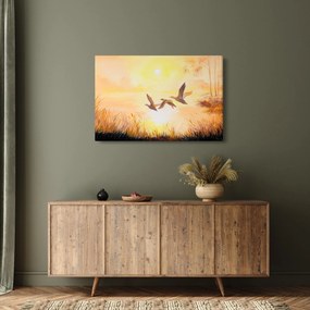 Kép - Daruk naplementekor (90x60 cm)