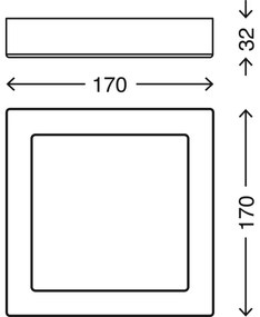 Briloner 7123-014 - FIRE LED mennyezeti lámpatest 12W/230V 3000K 17x17cm