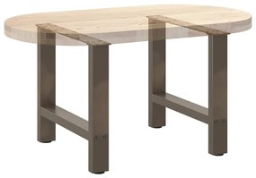 2 db natúr acél dohányzóasztal láb 50 x (42-43) cm acél