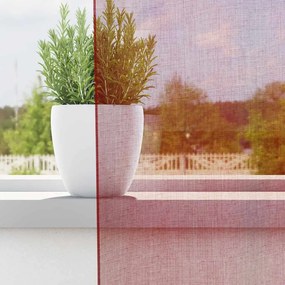 vidaXL 2 db borvörös voile függönyök rúd zsebekkel