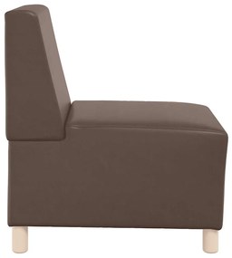 barna műbőr kanapéfotel 55 cm