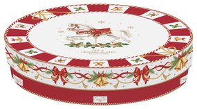 Karácsonyi porcelán desszertes tányér 4 db szett díszdobozban Christmas Tale