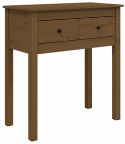 mézbarna tömör fenyőfa tálalóasztal 70 x 35 x 75 cm