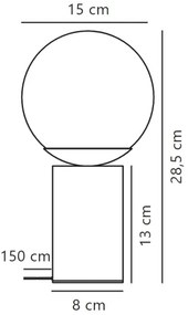 Nordlux - Asztali lámpa LILLY 1xE14/25W/230V márvány/barna