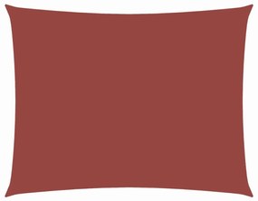 terrakotta téglalap alakú oxford-szövet napvitorla 5 x 6 m