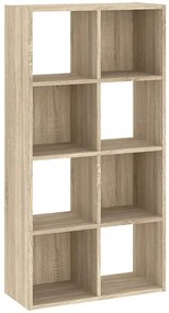 Könyvespolc 8 Rekeszes Tölgy Színben CATCHY 61 cm