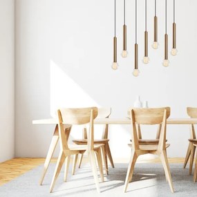 Kábeles csillár TEMPO 7xE27/40W/230V aranyszínű