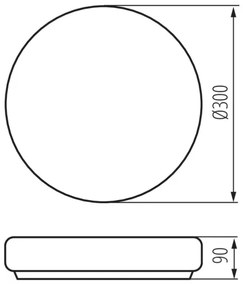 Kanlux 8812 - Fürdőszobai mennyezeti lámpa PERAZ 1xE27/60W/230V á. 30 cm IP44