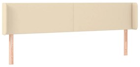 krémszínű szövet fejtámla szárnyakkal 183x16x78/88 cm