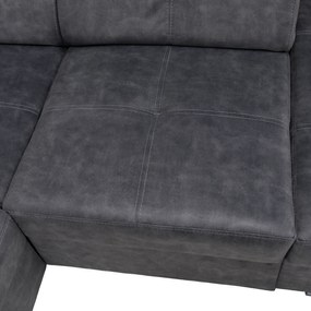 Ülőgarnitúra, szürke, jobbos, MALAGA