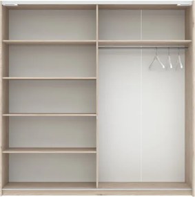 BERNO ruhásszekrény, 200 cm | Jackson hickory tölgy + Kasmír