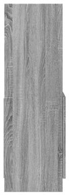 szürke sonoma színű szerelt fa magasszekrény 92 x 33 x 100 cm