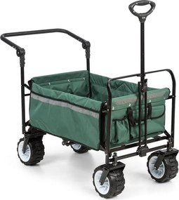 Waldbeck Easy Rider, húzható kocsi, 70 kg-ig, teleszkópos rúd, összecsukható, zöld