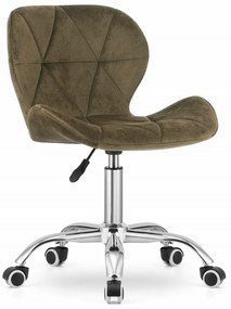 Bársony irodai forgószék AVOLA - barna