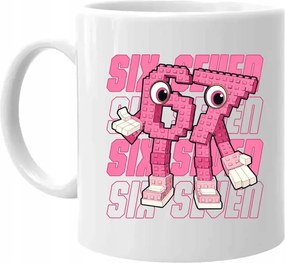 Six seven 67 Brainrot rózsaszín változat Ajándék Bögre Lányomnak