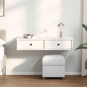 fehér szerelt fa falipolc fiókokkal 100 x 36 x 19 cm