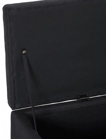 fekete poliészter pad tárolórekesszel 116 cm
