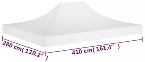 fehér tető partisátorhoz 4 x 3 m 270 g/m²