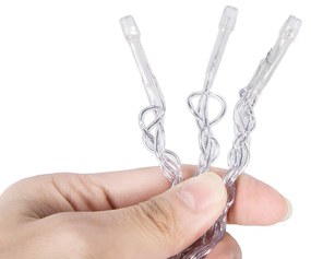 LED-es jégcsap fényfüggöny 2 méretben, hidegfehér-230 LED-del