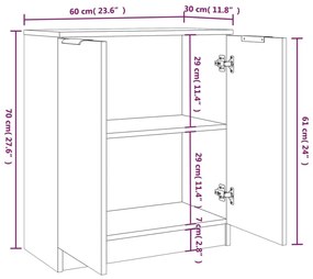 2 db fekete szerelt fa tálalóasztal 60 x 30 x 70 cm
