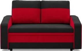Hewlet kanapé, szövet anyag, fekete - piros