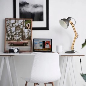 Asztali lámpa 1xE27/40W/230V szürke