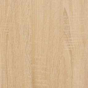 sonoma tölgy színű szerelt fa ágykeret fejtámlával 120x200 cm