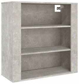 betonszürke szerelt fa faliszekrény 80 x 313 x 80 cm