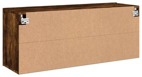 füstös tölgy színű falra szerelhető TV-szekrény 100x30x41 cm
