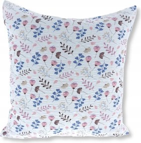 Fakéreg párnahuzat 50x60 fehér rózsaszín bézs arany virágos