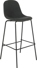 Bárszék, sötétszürke anyag/fém, MARIOLA 2 NEW