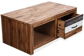 Tömör akácfa dohányzóasztal 90 x 50 x 37,5 cm