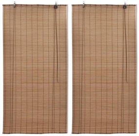 2 db barna bambusz redőny 80 x 160 cm
