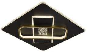 LED Dimmelhető mennyezeti lámpa LED/90W/230V fekete + távirányítás