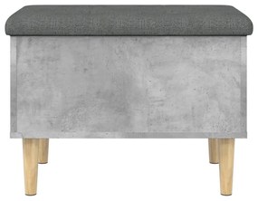 betonszürke szerelt fa tárolópad 62x42x46 cm