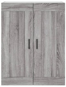 szürke sonoma szerelt fa magasszekrény 69,5 x 34 x 180 cm