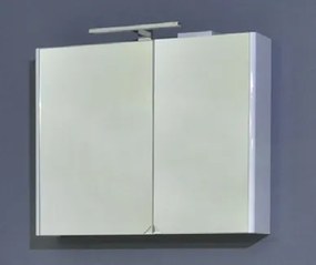 Sharp 100 cm komplett fürdőszoba bútor LED világítással, fehér, fali