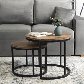 Dohányzóasztal szett FIGO rusztikus tölgy