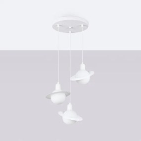 Sollux SL.1357 - Csillár zsinóron HYPERION 3xG9/8W/230V fehér