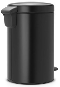 Matt fekete acél pedálos szemetes 12 l NewIcon – Brabantia