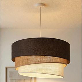 Brilagi - Kábelre szerelt csillár TRIO 3xE27/60W/230V átm. 60 cm barna/bézs/fehér