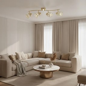 ZAHARA felületre szerelhető csillár 4xE27/10W/230V, arany