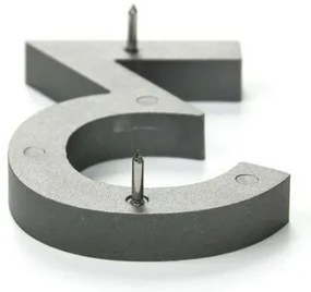 Alumínium 3-as házszám, 3D, köszörült felület