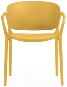 Sárga műanyag kerti szék Ania – Kave Home