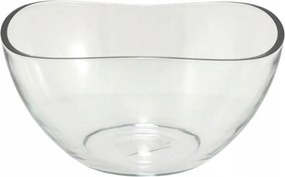 Négyszögletes üveg salátástál, Fala, 21 cm