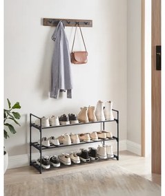 ALVORO cipőtároló fekete