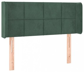 sötétzöld bársony fejtámla 93x16x78/88 cm